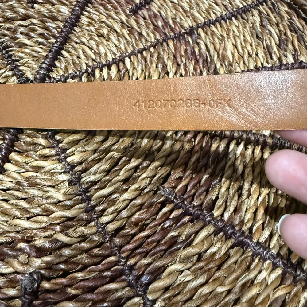 Lauren Ralph Lauren Gold Shimmer Leather Belt L Western‎ Glam 42”